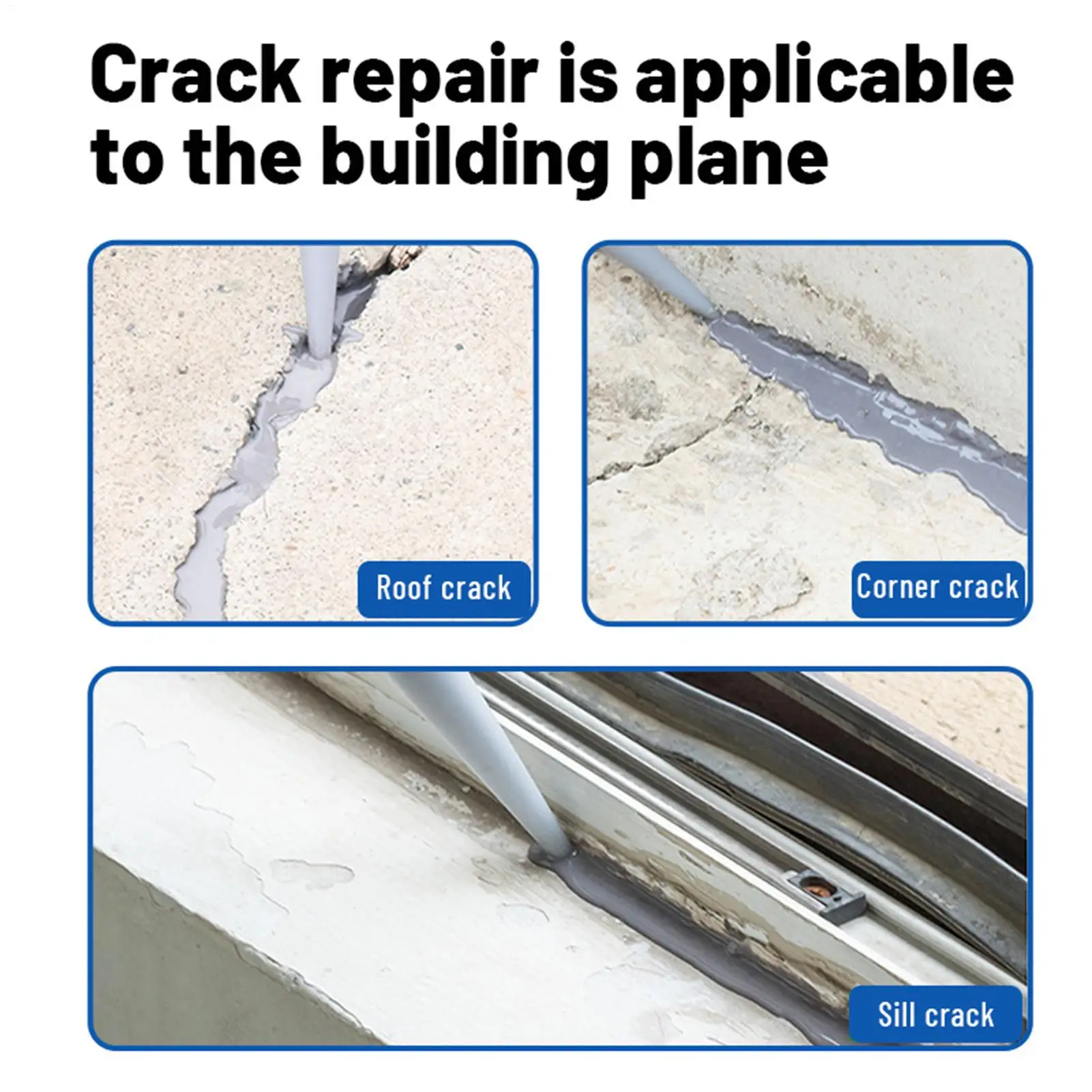 Crack Filling Agent Liquid Concrete Crack Filler 500ml Concrete Repair Sealant Leakage Plugging Roof Waterproof Leak Repair Glue