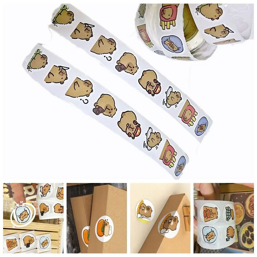 Cartoon Stickers 500PCS Multicolor Capybara Sticker Accessories Decoration Kawaii Graffiti Decal DIY Ornament Luggage cartoon sticker,cartoon stickers,animal stickers