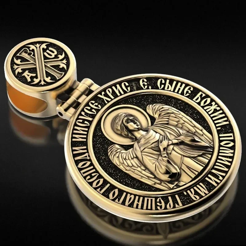 30g 3D With Saint Alexander And Guardian Angel Pendant  Customized 925 Solid Sterling Silver Pendant Street Fashion