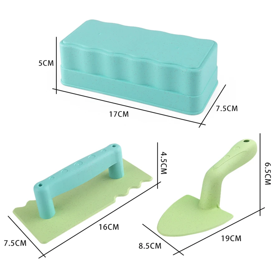 3 pieces of snow beach toy sand fun brick sand castle mold for winter and summer build snow outdoor children's birthday toy gift — view 5