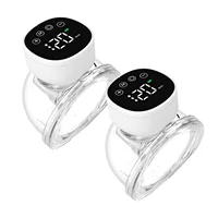 2pcs Wearable Breast Pum Hands Free Electric Breast Pump Silent Invisible Breast Pump 3 Modes 9 Levels of Suction 180ML Capacity 1