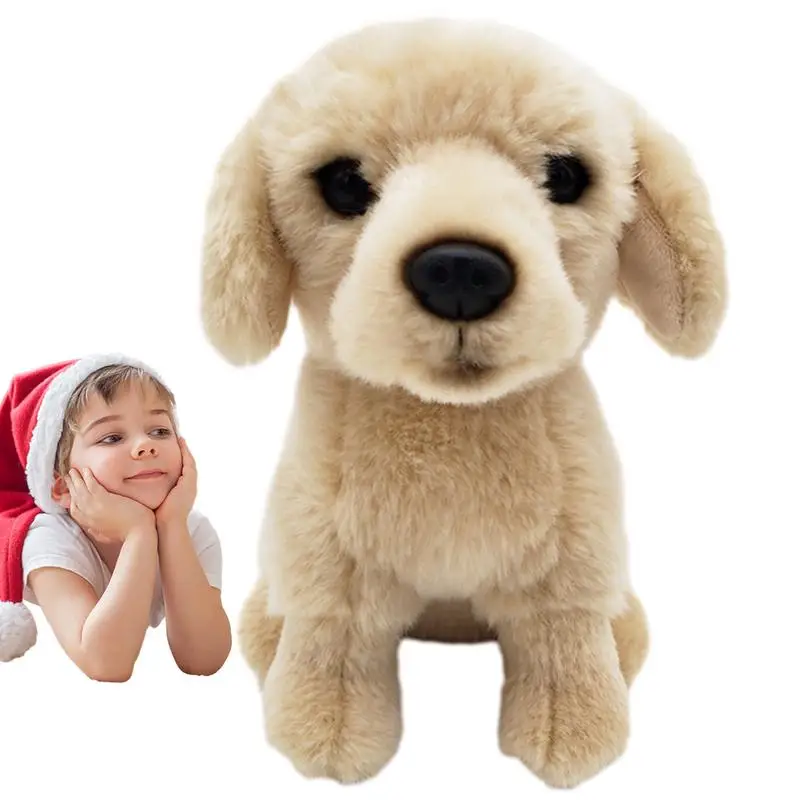 

Cute Dog Plush Labrador Plush Puppy Stuffed Dog Soft Cuddly Retriever Dog Plushie For Bedroom Decor Animal Dolls Plush Toys For