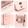 Long lasting Quiet 4 Speed Adjustable USB Rechargeable Neck Fan Portable Mini Fan Fast Heat Dissipation Without Noise Air Cooler 5