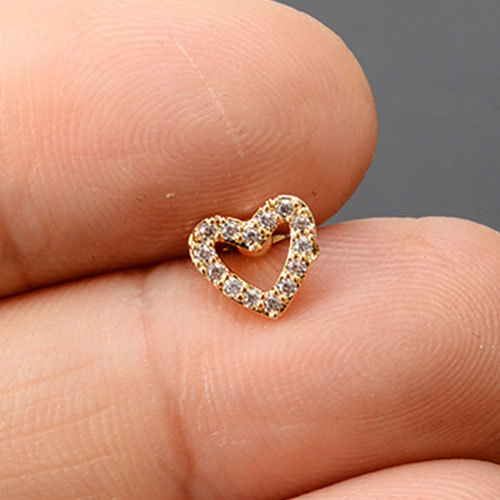 PCS Cute Small Star Ear Stud Cuff Earring Gold Color Cartilage Stainless Steel Helix Piercing Tragus Bar Ball Ear Jewelry