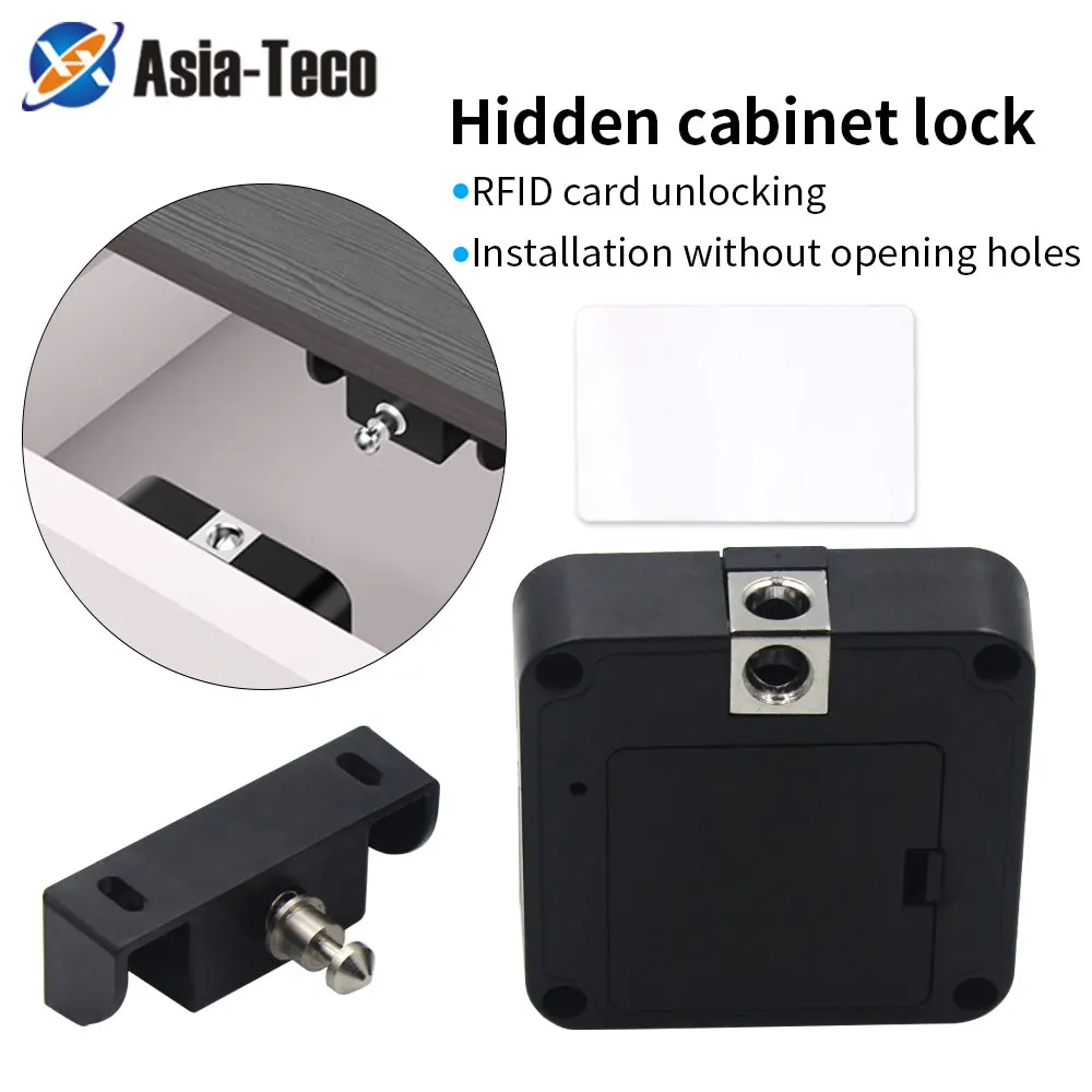 

Electric RFID Hidden Cabinet Lock RFID Cabinet Invisible Smart Electronic Locks Unlock for Hidden Cabinet Locker Drawer Cupboard