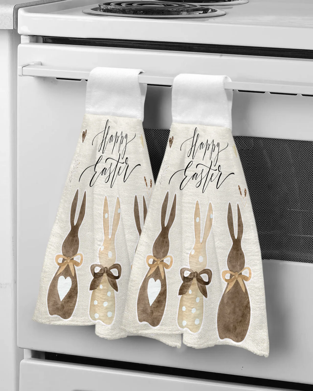 Easter Rabbit Hand Towel Household Bathroom Microfiber Absorbent Towel