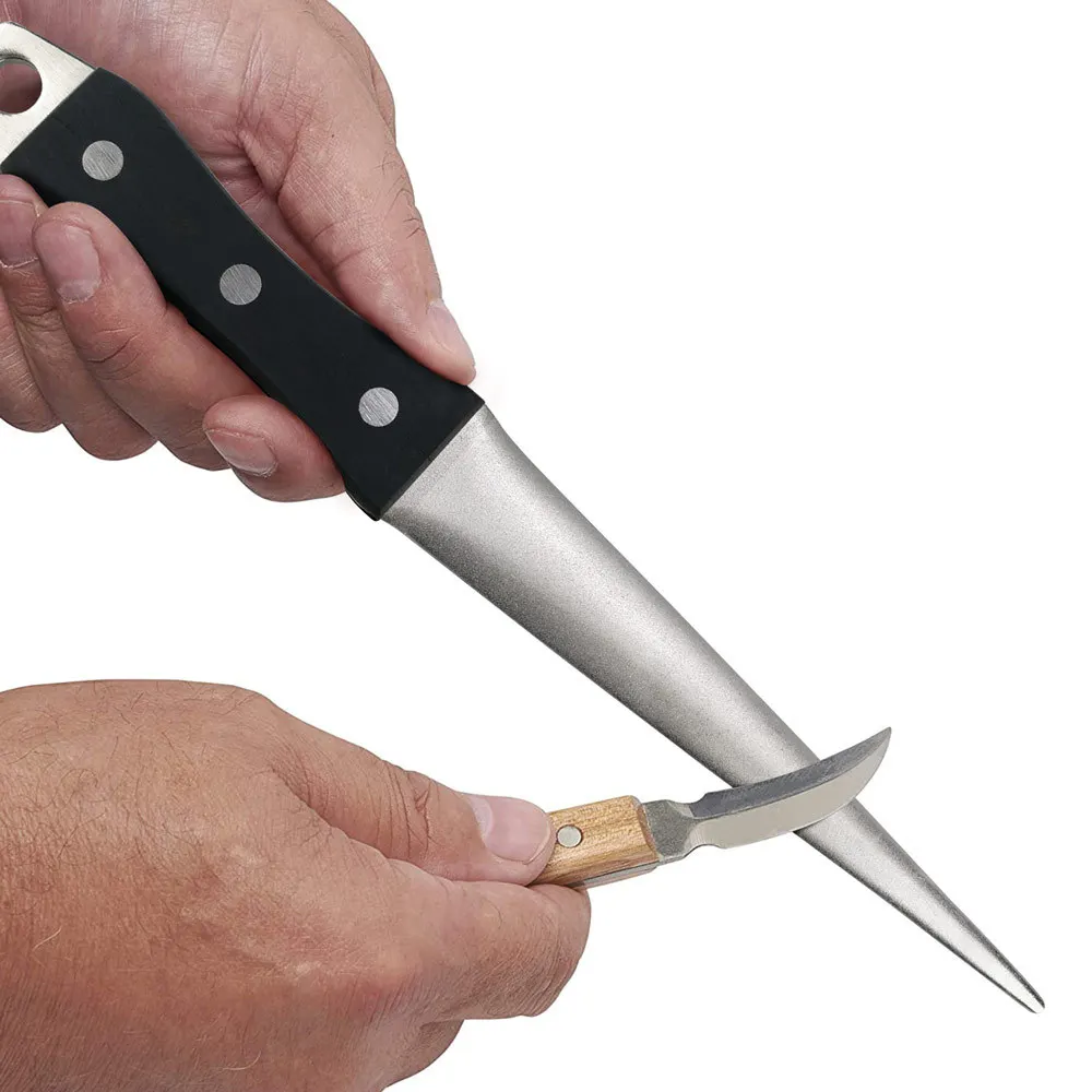 Pierre à aiguiser aiguiseur de couteaux, pierre à aiguiser aiguisage de  couteaux Surface incurvée pour couteaux ciseaux barre d'affûtage de cuisine  - AliExpress