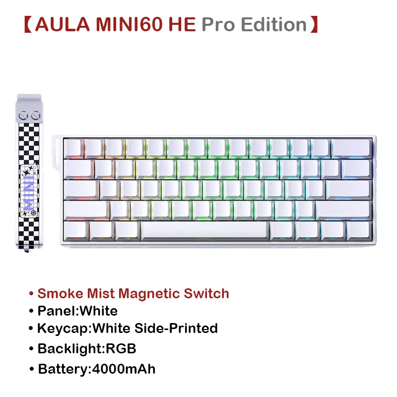 ตัวเลือกสินค้า คีย์บอร์ดเกมมิ่ง Mini60 ทนทาน แม่นยำ 3 โหมดเชื่อมต่อ