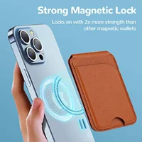 2 in 1 Magnetic MagSafe Wallet Stand, Leather Magnetic Card Holder Wallet for iPhone16/15/14/13/12 Series with Adjustable Holder 2