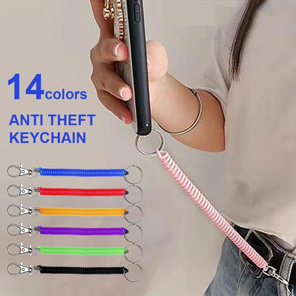 CreativeAntiTheftKeychainElasticRopeKeyringforWomenMen