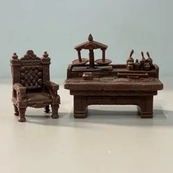 Set of Heroes and Orcs Miniature Figures for Fantasy Board Games and Tabletop RPGs (Table Chair)