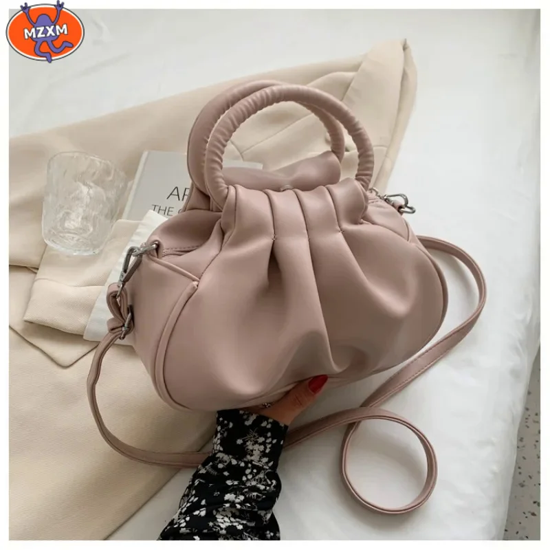 

Korean minority designer fashion casual one shoulder underarm bag drawstring lace-up large capacity handbag female luxury Bolsas