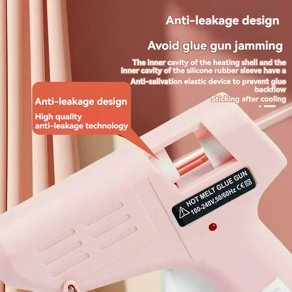 2024 New 20W Hot Melt Glue Gun Plug-In Anti-Scalding Children's Hot Silicone Gun 7Mm Glue Stick Adhesive Gluegun Small Glue Gun 2