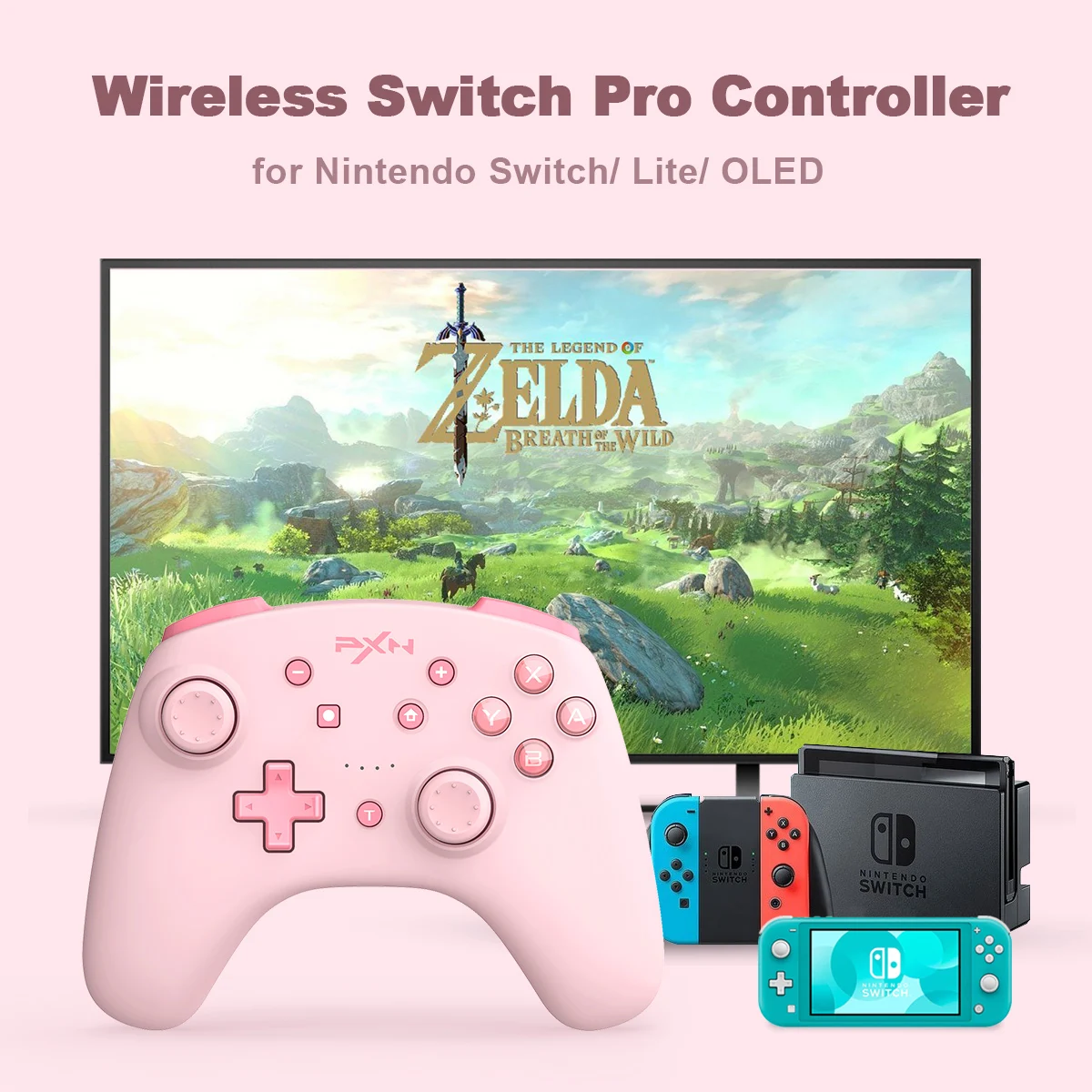 

PXN 9607X Wireless Bluetooth Game Pro Controller for Nintendo Switch Console/IOS 16+ Gamepad Joysticks for PC Computer Windows