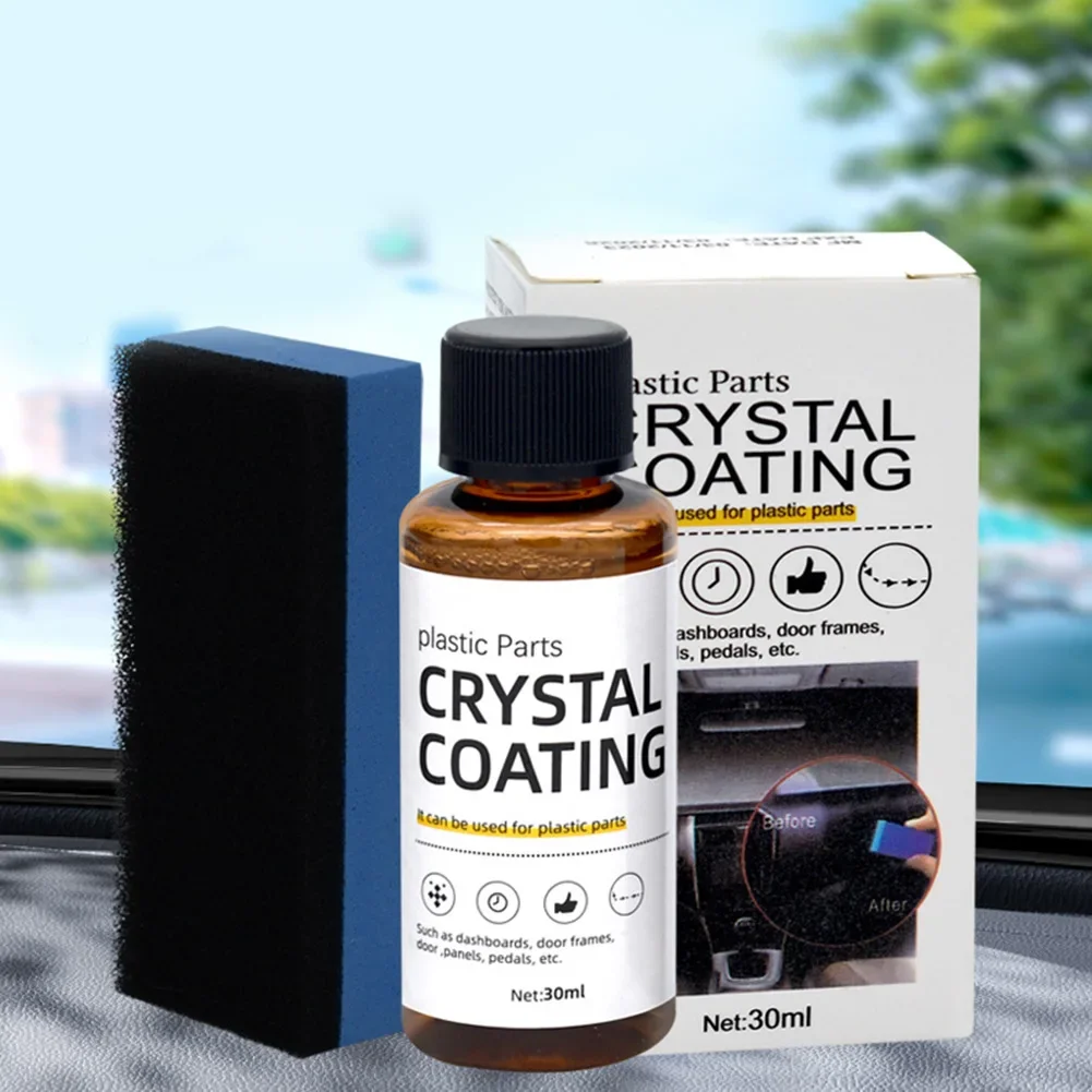 1 SET Car Coating Agent Retreading Agent Plastic Refurbished Replacement Vehicle Wax 30ml Accessories Coating Maintenance