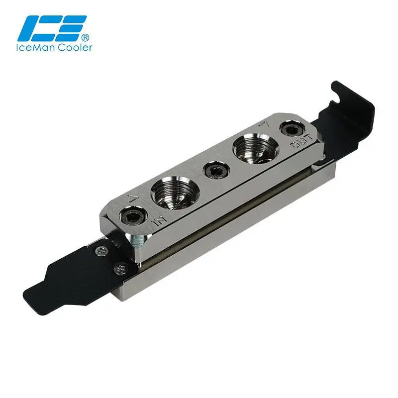 IceManCooler PC Case Nickel Plated PCI Position Bracket Split Water Cooling Transfer Board Cross Connect External Liquid Loop