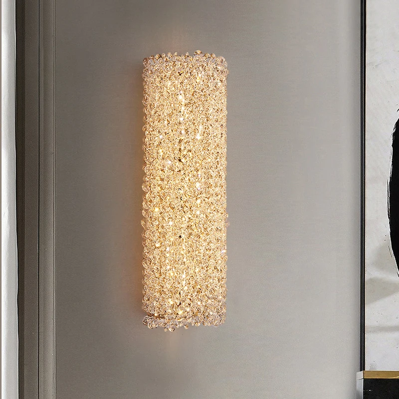 

Modern Luxury Crystal Wall Lamp Interior Decoration Living Room Bedroom Corridor Lighting Starry Luster Led Lighting Fixtures