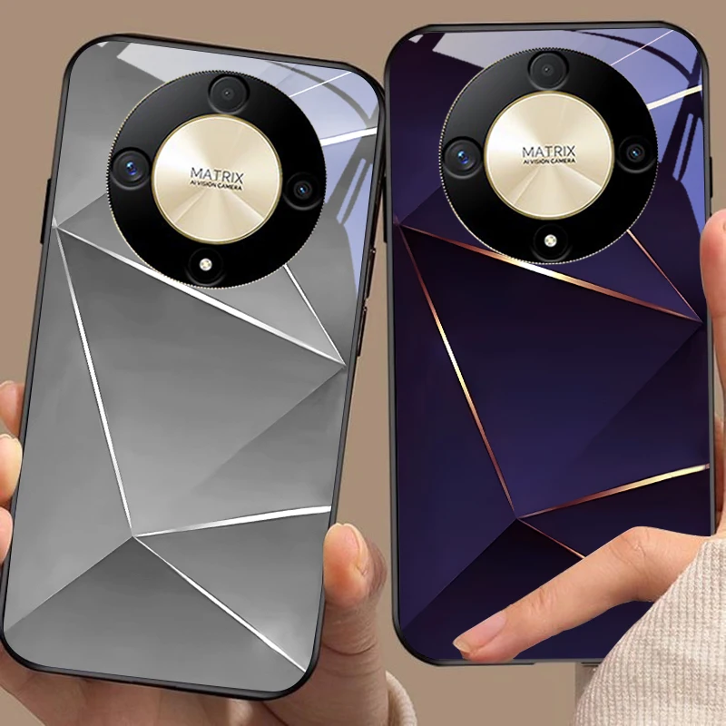 Geometric Prism Tempered Glass Phone Case