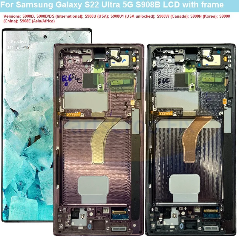 Original-For-Samsung-Galaxy-s22-Ultra-5G-LCD-Display-With-Frame-6-8 ...