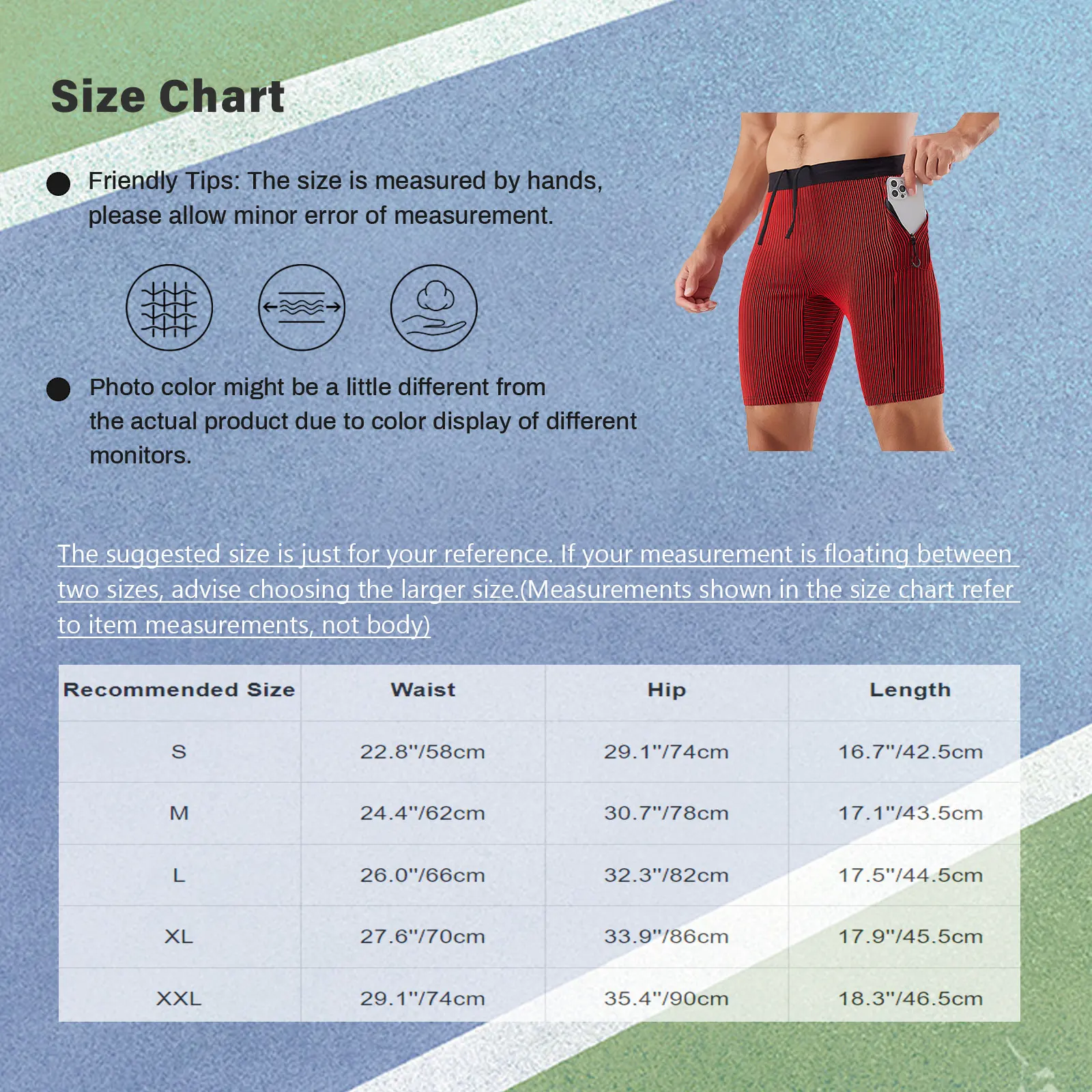 Men’s Moisture-Wicking Athletic Shorts 6