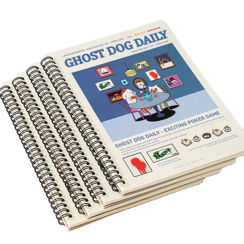 

Custom PersonAlibabazed custom cheap promotion art paper hard cover A5 coil spiral diary notebook for schol