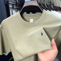 100% coton hommes à manches courtes T-shirt marque de mode Paul Pony broderie été nouveau haut de gamme confortable décontracté col rond haut 1