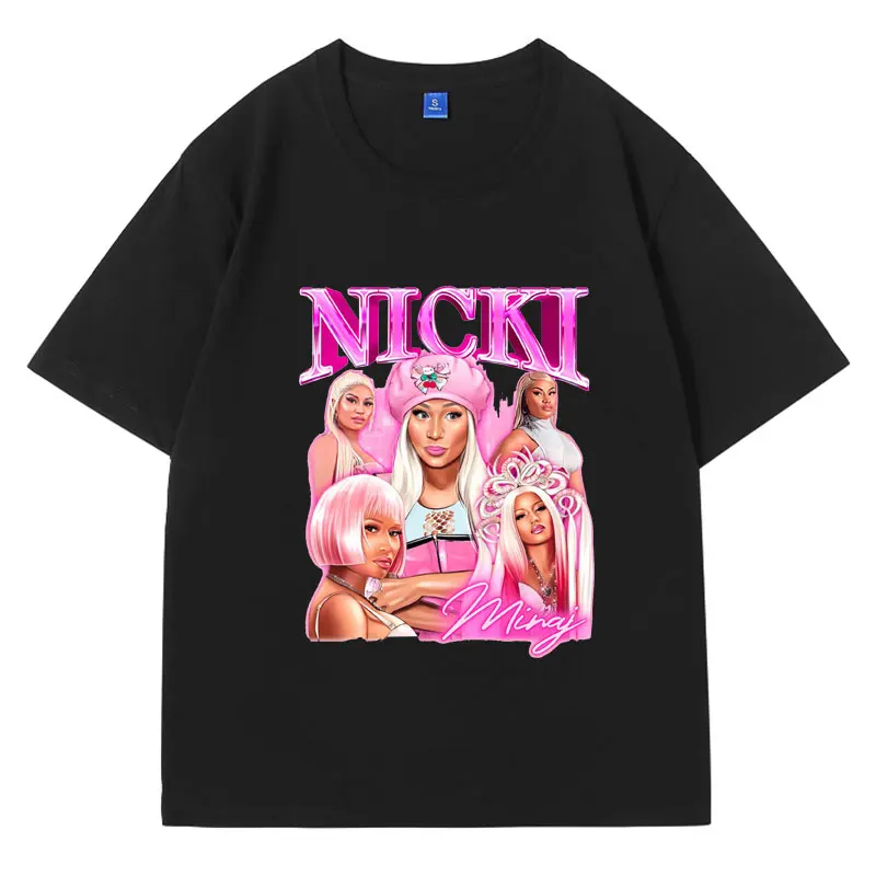 

Rapper Nicki Minaj Pink Friday 2 T Shirt Fashion Trendy Hip Hop T Shirts Vintage Harajuku Cotton Tees Men Women Y2k Streetwear