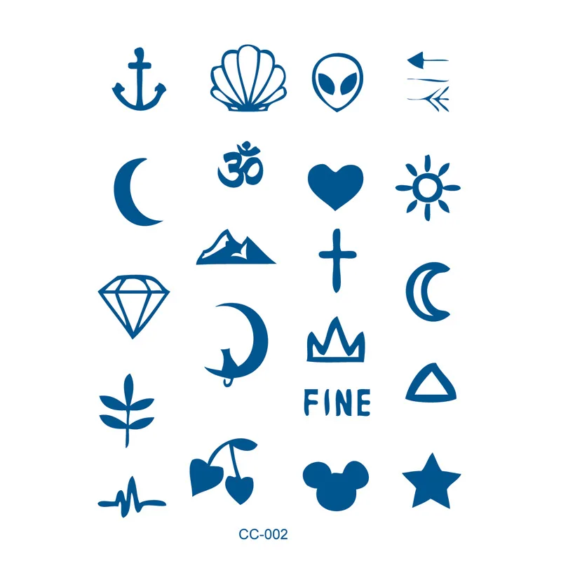 Фото Трав пальчиковая маленькая фигурка сок тату наклейки на 15 дней Ins ветер полупостоянные точки оптовая продажа №4