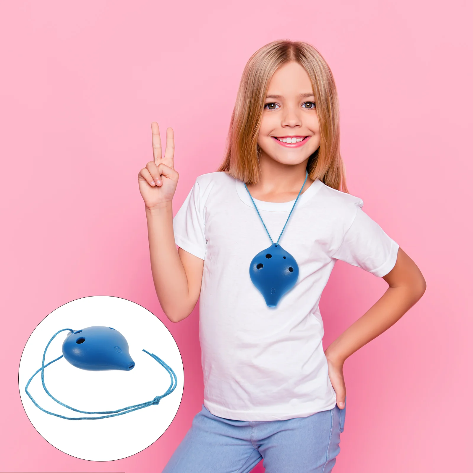 Ocarina Portable Plastic Mini Creative Beginner 6-hole Instrument Retro Modeling Child Alto