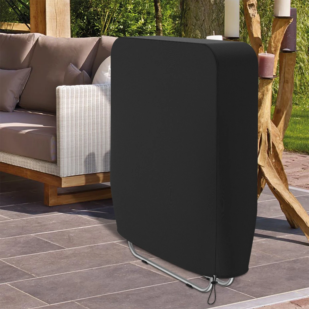 1/2 Pcs Folding Reclining Chair Cover Waterproof Dustproof Anti-UV Sun Lounger Cover 93x82 cm Furniture Covers for Outdoor Patio