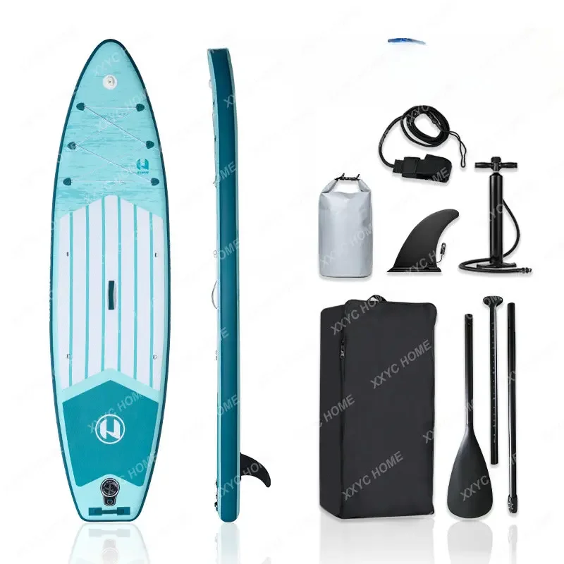 Inflatable Paddle Standing Rafting Pulp Board Surfboard Paddling Kickboard Boat Water Skateboard Paddle Kayak Board