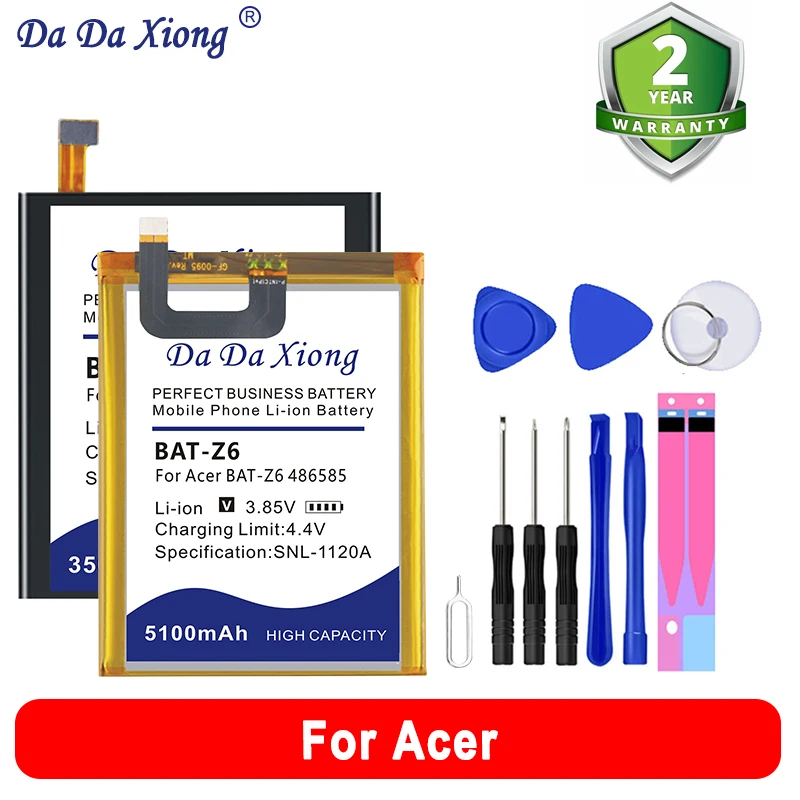 Bat-F10 Bat-510 Bat-715 Bat-A10 Batteria Per Acer Liquid Metal Mt Lconia Tab B1 S120 Z500 E600 T03 T04 E3 Z5 V380 Bat-Z6 486585