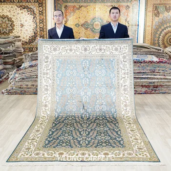 152x244cm Oriental Handmade Rectangle Carpet Blue Oriental Rugs For Sale (LH42B)
