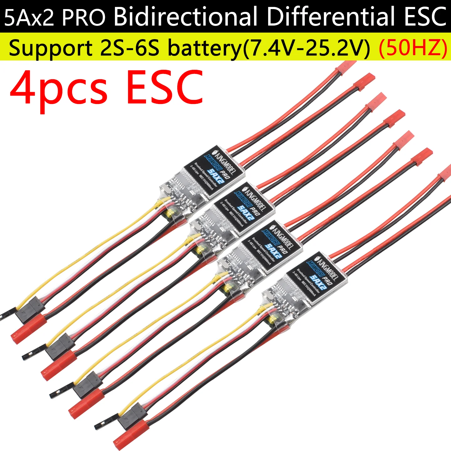Dual-Way Bidirectional Brushed ESC Control for RC Vehicles with 180 to 795 Brushed Motors