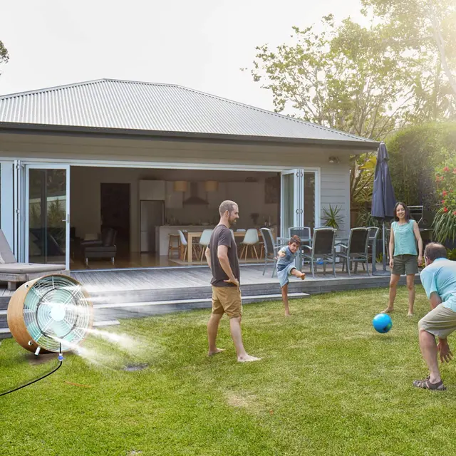 Hordozható Ködös Készlet Ventilátorokhoz 5Db Sárgaréz Sprinkler Fúvókák Mini Csendes 24 V -Os Szivattyúval - Image 6