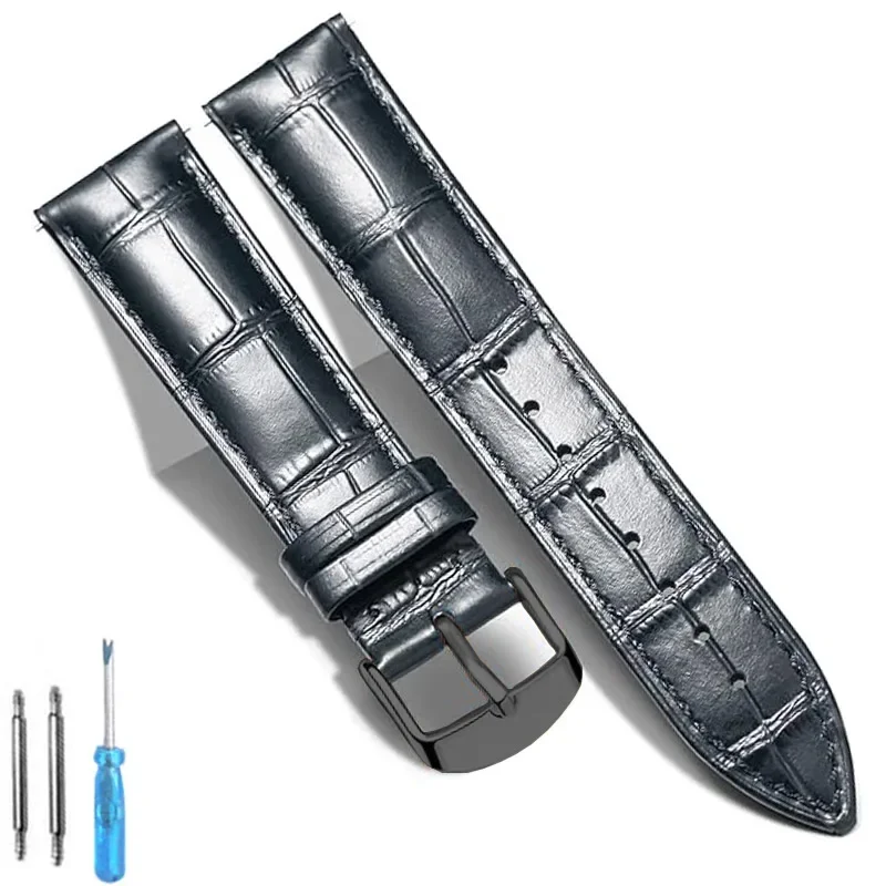 Elegant Genuine Calfskin Leather Watch Band Replacement Strap