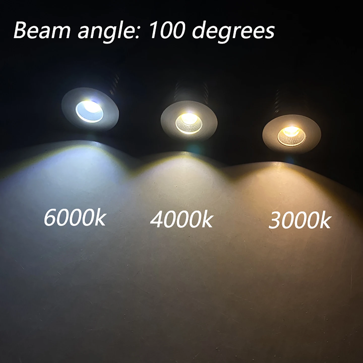 Indoor IP65 Recessed LED 1W Downlight, 12V Spotlight, Suitable for Ceiling/Stairwell/Hallway/Cabinet Lighting (Driver Included) - 4