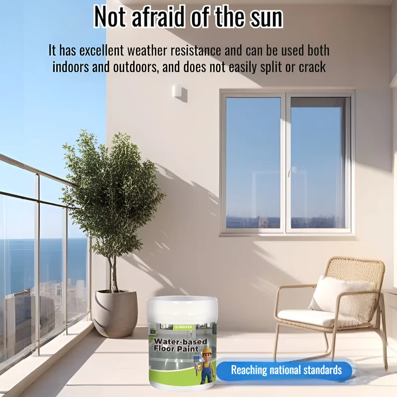 Waterborne epoxy floor paint waterproof indoor selfflowing flat paint Household 3 in 1 waterbased floor coating Decorative epoxy floor paint