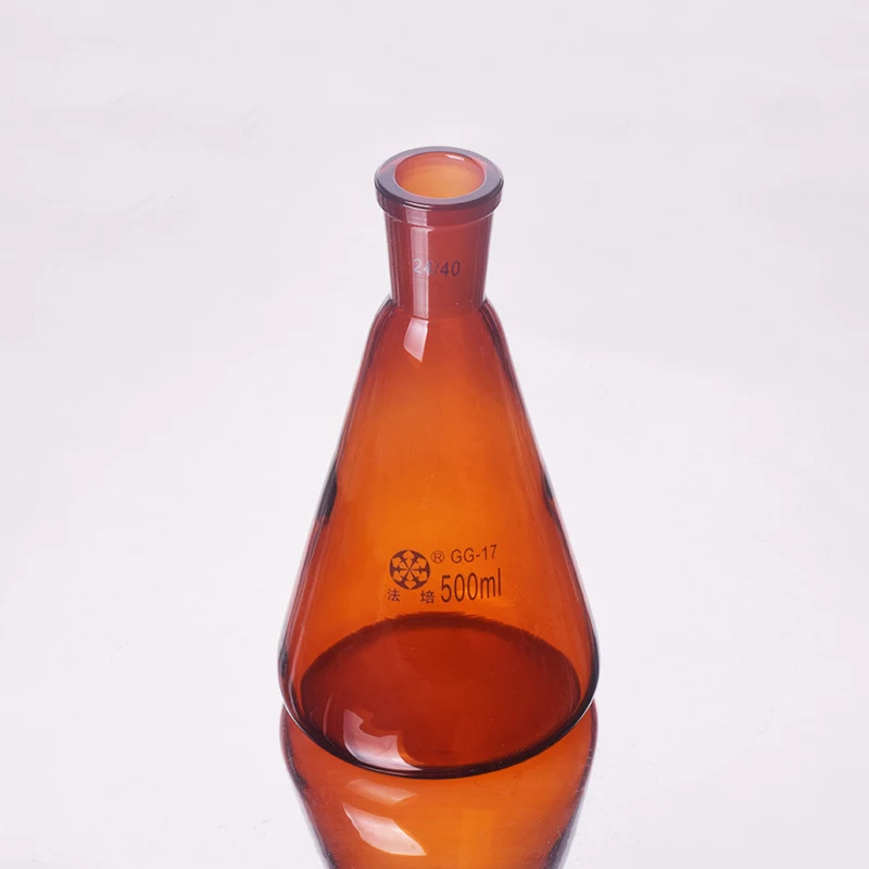 

Brown conical flask with standard ground-in mouth 250mL-500mL-1000mL,joint 24/40,Erlenmeyer flask with standard ground mouth