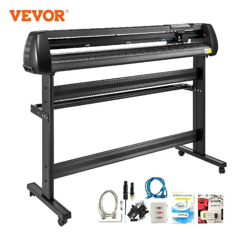 Vevor Plotter Da Taglio In Vinile, Velocità 10-800 Mm Plotter Da Taglio Professionale Da 1350/720/870 Mm Con Forza Di Supporto A Terra E Velocità Rego