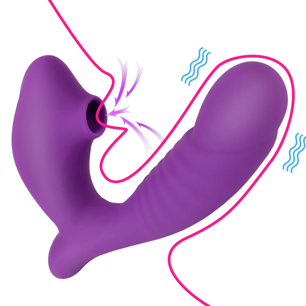 Sugvibrator Klitoris G-punktsmassage Klitorisstimulator Oral Tungsugning Dildovibrator Sexleksak Oris_voghion.com