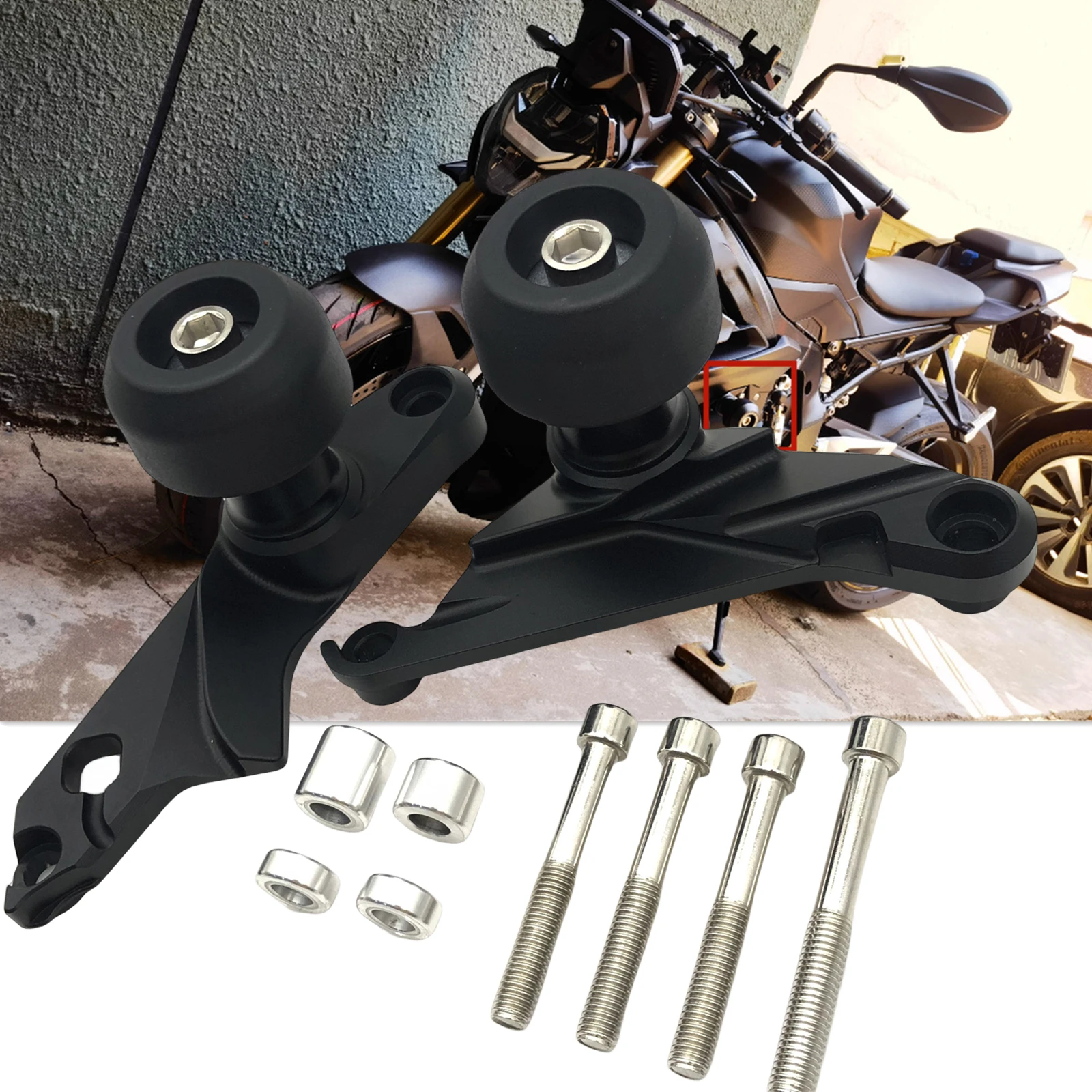 

Motorcycle Engine Guard Cover Crash Pad Frame Slider Protector For BMW S1000R 2021 2022 2023