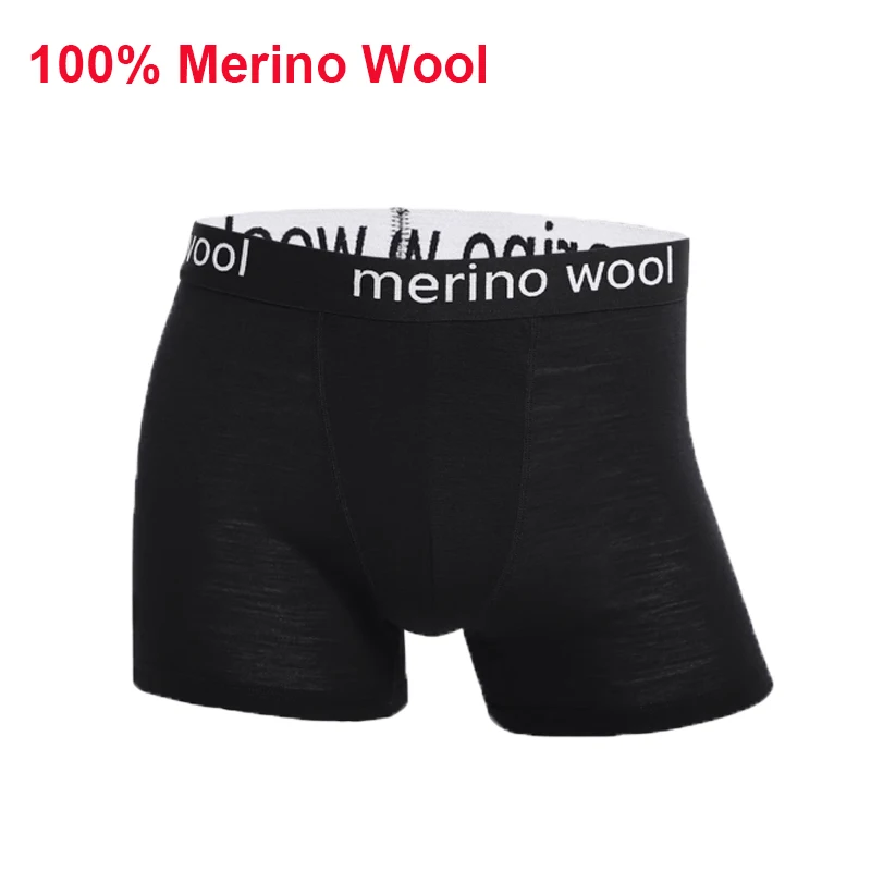 Boxer da uomo in lana merino al 100% Intimo da uomo in lana merino Boxer da fitness sportivi morbidi e traspiranti per tutti i giorni