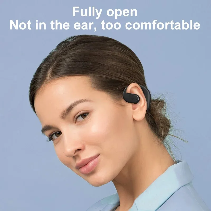 Bluetooth 5.4 Business Earphone Wireless Single Headphone with HD Mic Ear Hook HiFi Stereo Music Earbud for Xiaomi Samsung Phone 2