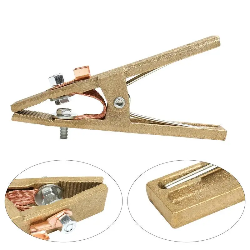 Ground Clamp For Welder A-Shape Manual Copper Earth Clip 260/300/500A Welding Ground Copper Clamp For Welder MIG MMA TIG ARC