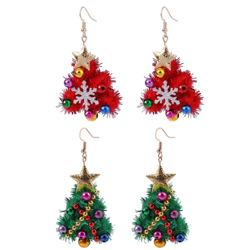 Parure De Bijoux De Noël Pour Femme - Collier Et Boucles D'oreilles Motif Noël - Longueur Réglable, En Alliage - Cadeau Festif