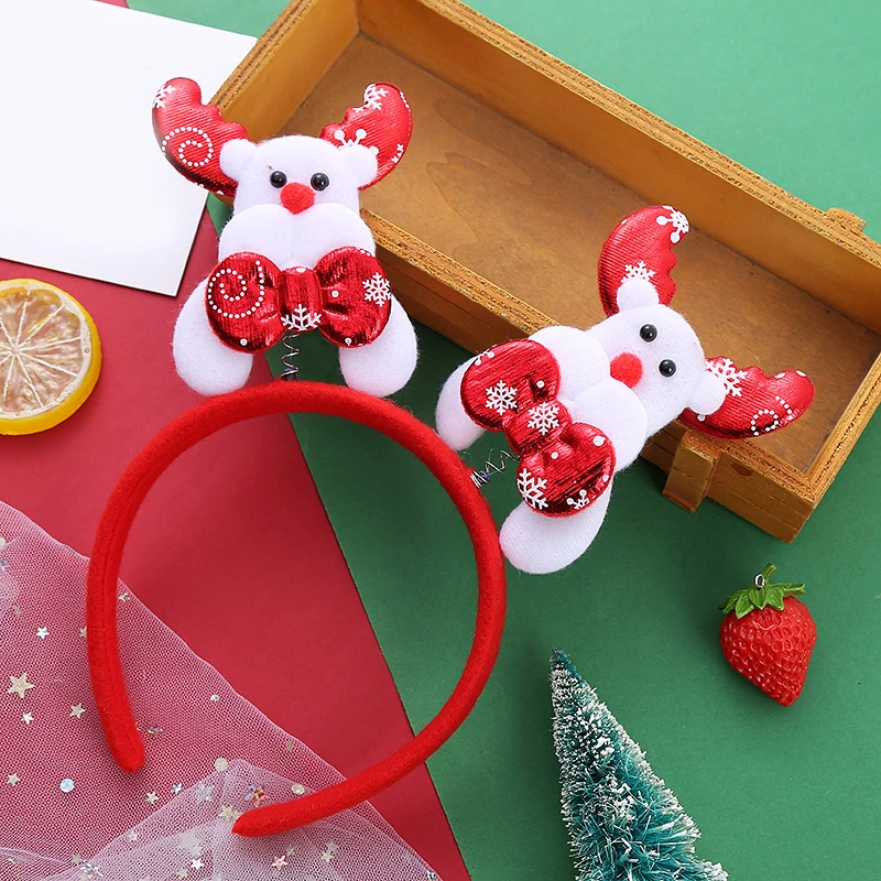 Christmas Headbands Santa Tree Elk Hairband Christmas Decorations Headwear New Year Xmas Noel Party Favors Supply Kids Gift