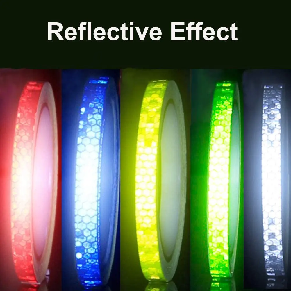 1pc 8 meter Auto Styling Reflektierende Streifen Klebeband Motorrad Bike Körper Felge Rad Streifen Band Aufkleber Dekorative Blau/rot/Gelb – Detail 3