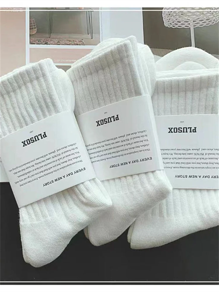 10 Pairs Men's Cotton Boat Socks New Style Black White Grey Business Men Stockings Soft Breathable Winter Thickening for Male