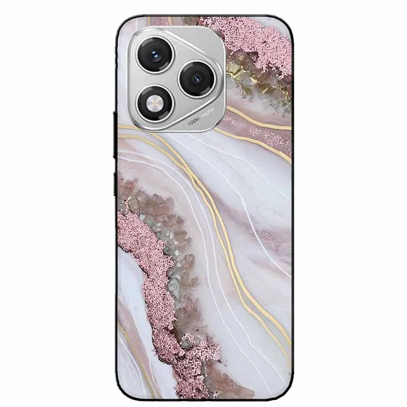 Marble Painted Silicone Back Cover Case – Premium Design
